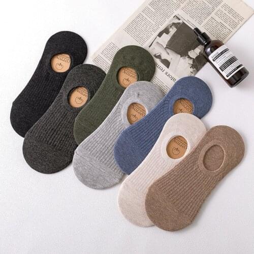 10 Pairs Cotton Mens Socks Breathable Spring/Summer Socks Man‘s Short Socks Invisible Male Boat Socks Classic Solid Color Socks