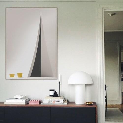 Simple modern industrial wind black and white mountain three-dimensional space visual art porch decorative picture printing