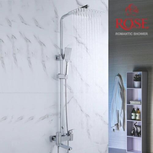 ROSE Shower system, faucet shower and bath set brass faucet and shower head, waterfall wall mounted rainfall rain R2636