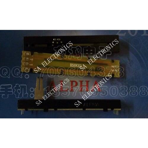 [SA]Taiwan ALPHA 8.8 cm straight away sliding potentiometer track B50KX2 20MM shaft--10PCS/LOT
