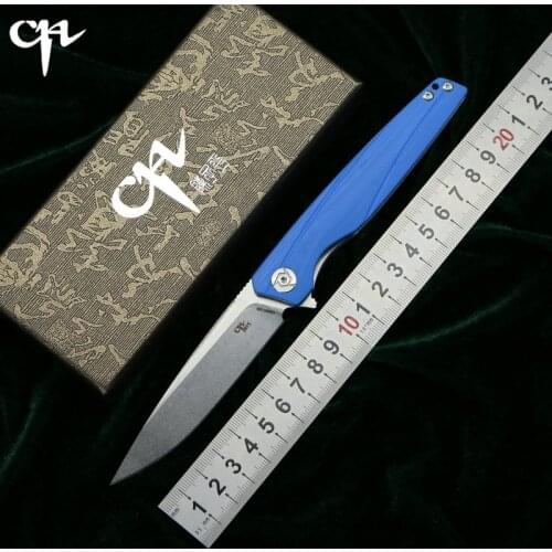 CH3007 Flipper folding knife D2 blade G10 + steel handle outdoor camping Tactics hunting pocket fruit kitchen Knives EDC tools