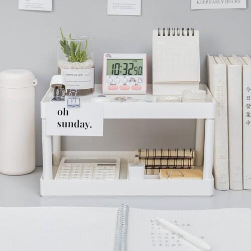 Desk Office Storage Shelf Pen Holder Desktop Pencil Sundries Organizer Stationery Badge Box Office School Supplies