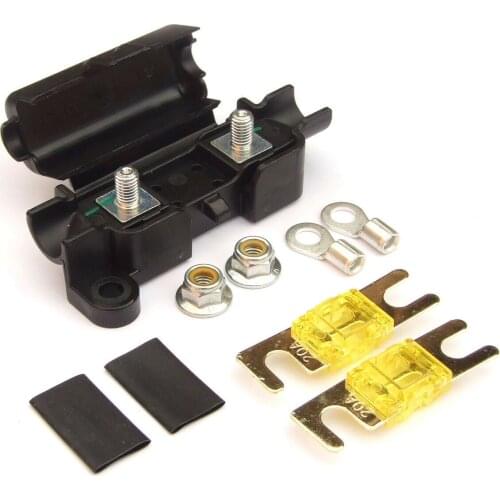2 x 20 Amp Midi Fuses Terminals And Heat Shrink Midi Car Inline Fuse Holder