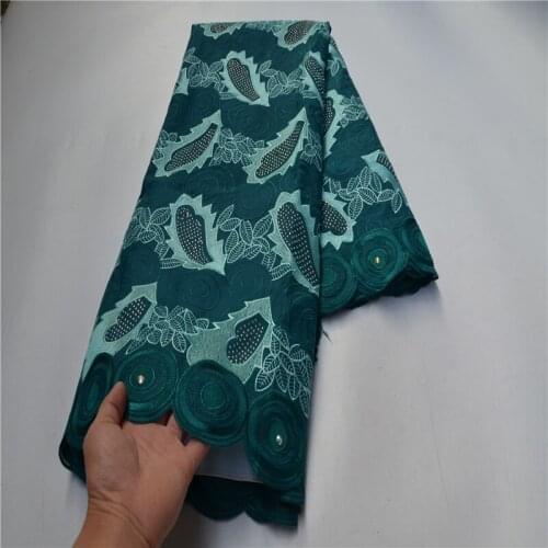 African voile Lace Fabric Swiss Voile With Stones Swiss Cotton Lace High Quality Lace Fabrics For Wedding CLP-879
