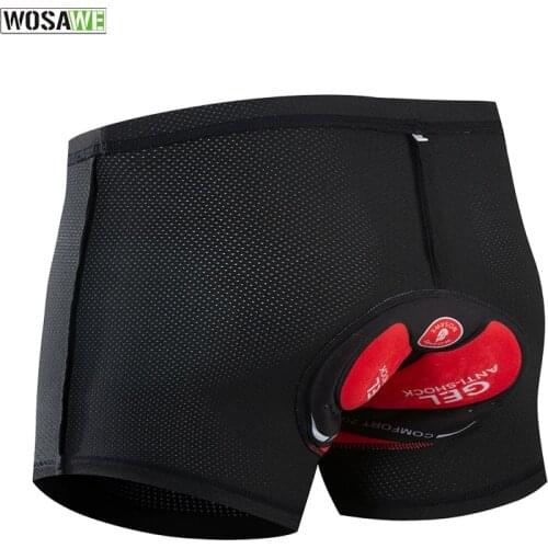 WOSAWE Cycling Underwear Gel Pad Bicycle Mountain MTB Shorts Riding Bike Bicycle Underpant Compression Tights Cycling Shorts