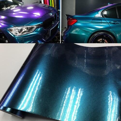 50x200/300/600cm Glossy/Matt Blue Purple Chameleon Pearl Glitter Vinyl Sticker Automobiles Car Wrap Film Decal Car Decoration