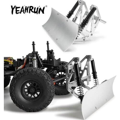 YEAHRUN Metal Blade Snow Plow Shovel Servo for Axial SCX10 II 90046 90047 90028 90027 TRX4 1/10 RC Crawler Car Upgrade Parts