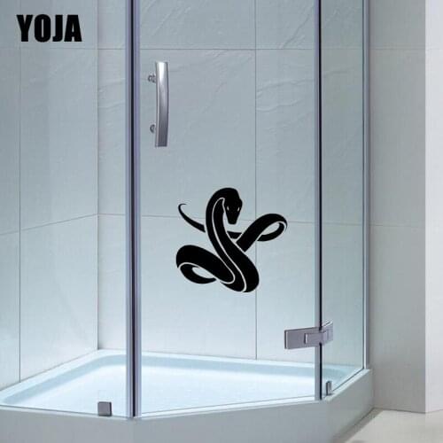 YOJA 24x25.4CM Bathroom Shower Glass Decorative Snake Decals Home Wall Stickers G2-0481