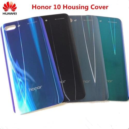 Huawei Honor 10 Back Housing Cover Glass Battery Rear Door Replace Cases shell For Hua wei Honor10 With Adhesive Stickers