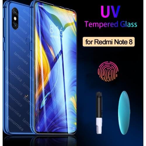 UV Glue Sceen Protector For Xiaomi Redmi note 7 8 Pro Full UV Tempered Glass For Xiaomi Redmi k20 Pro Mi CC9 E 7A 8A A3 Mi CC9