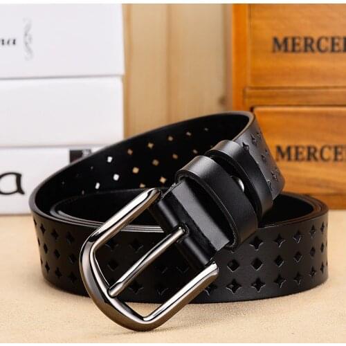 [DWTS] women belts cow genuine leather good quality alloy belts for women pin buckle fashion luxury female belt dropshipping