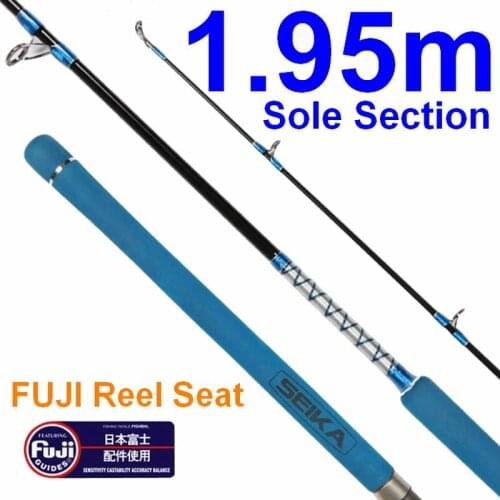 ZZ34 Sunboen SEIKA FUJI Seat 1.95m Sole Section 215g Slow Jigging H Carbonfiber Ocean Fishing Rod Tip Butt 3.1-14mm Bait 50-200g
