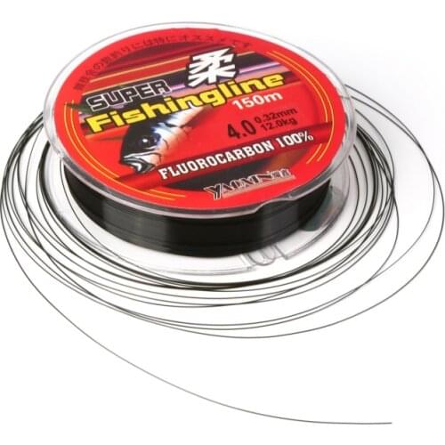 100M 150M 200M Nylon Fishing Line Wire Strong Fluorocarbon Coated Monofilament Fishing Leader Line Wear-resistant Durable