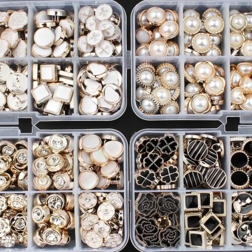 100pcs Pearl Buttons Shirt Sweater Womens Top Fashion Buckle Round Small Clothes Decoration Button Accessories