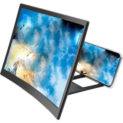 12 Inch Universal 3D Mobile Phone Screen Magnifier Stereo Speaker HD Video Amplifier Smartphone Stand Hoder LESHP Desk