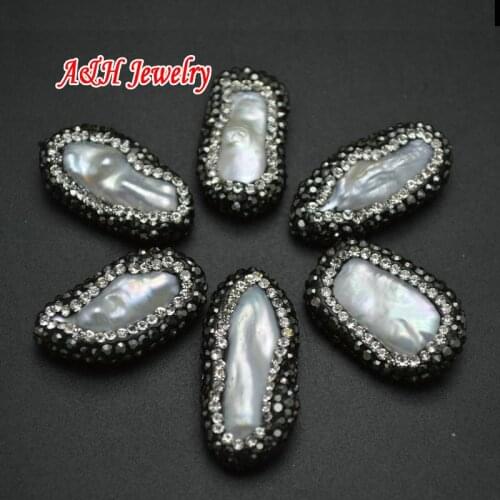 2015 New Arrival Natural Freshwater Pearl 30mm Long Free From Shape Beads Fashion Jewelry Making Materials 5pc/lot