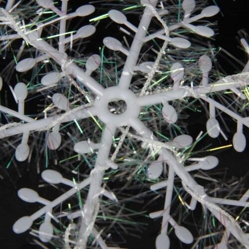 3Pcs 13cm White Christmas Snowflake For Tree Hanging Window Christmas Ornament Decorations For Home Party Gifts