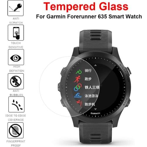3pcs 9H Premium Tempered Glass For Garmin Forerunner 635 Screen Protector For Garmin Forerunner635 Smart Watch Protective Film