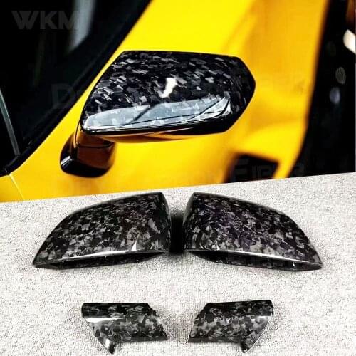 Dry Carbon Fiber Rearview Mirror Cover Stickers For Lamborghini Aventador LP700 LP720 2011-2016 4Pcs Car Accessorise
