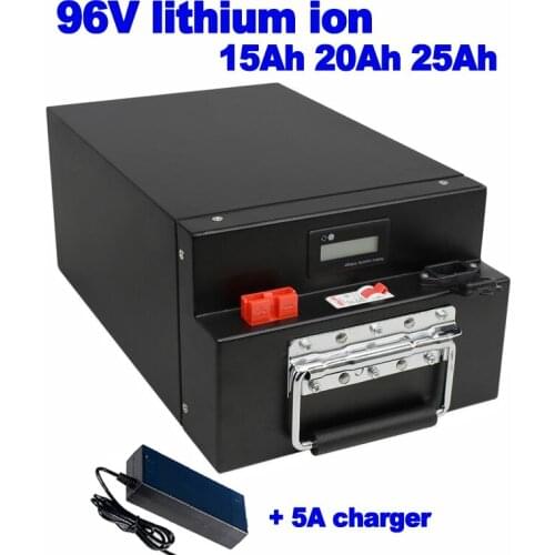 Li-ion 26S 96v 15Ah 20Ah 25Ah battery pack 50A smart BMS lipo 5000w ebike scooter solar energy light tricycle Medical equipment
