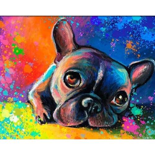 Diamond Painting French Bulldog Diamond Embroidery Painted Animals Cross Stitch Full Rhinestone Mosaic Handmade Needlework Gift