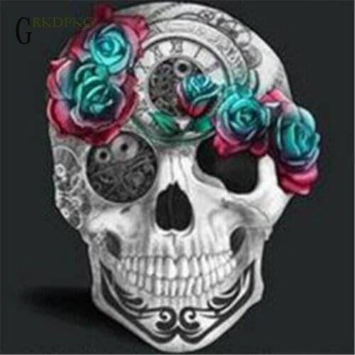 Skull death Full Square/Round Drill 5D DIY Diamond Painting "Flower skull" Embroidery Cross Stitch 5D Home Decor