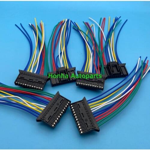 Free shipping 1/2/5/10/20/50/100 pcs 12 pin 211PC122S0017 FCI connector plastic housing plug with 15cm 18AWG wire