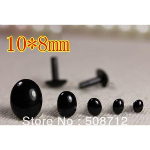 Free shipping!!!!200pairs 10*8mm Oval Safety Toy or Doll Eyes or Noses