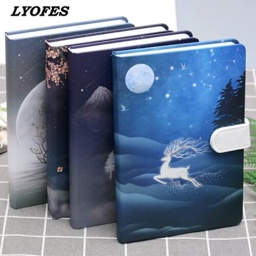 Notepads Notebook Soft Cover Journal Sketchbook Cuaderno Diary 2021 School Office Supplies Magnetic Buckle Agenda Planner