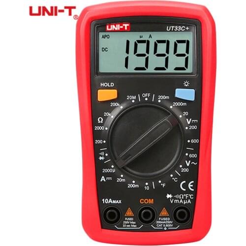 UNI-T UT33C/UT33C+ Palm Size Digital Multimeters Temperature Resistance Tester LCR Meter Ammeter Vometer Multitester