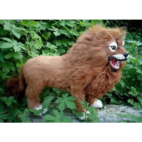 Simulation cute vivid lion 30x42cm model polyethylene&furs lion model home decoration props ,model gift d446