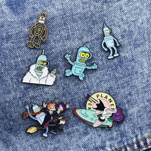 Interesting Anime Enamel Pins Send Friend Fans Boutique Medal Gift Cartoon Metal Brooch Backpack Hat Bag Decorate Badges