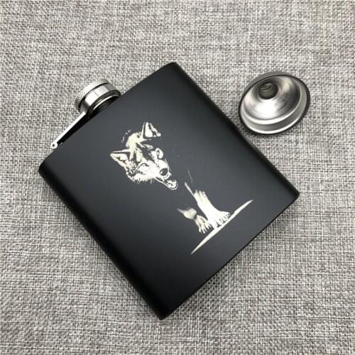 Customization Russian Hip Flask 6 Oz 170ml 304 Stainless Steel Personalized King Wolf Lion Tiger Alcohol Whiekey Vodka Flask