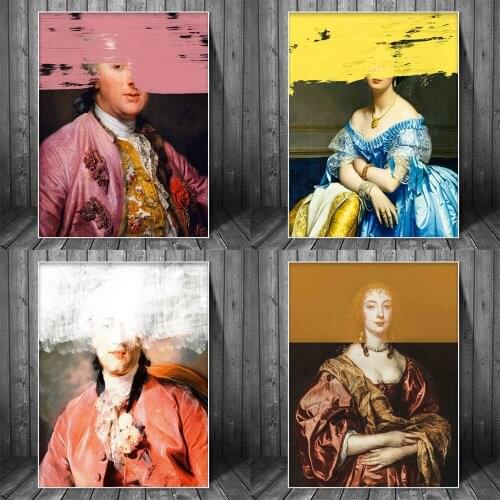 Pani Bovaryova Classical Art Paintings Print on Canvas Posters and Prints Vintage Portrait European court Pictures Home Decor