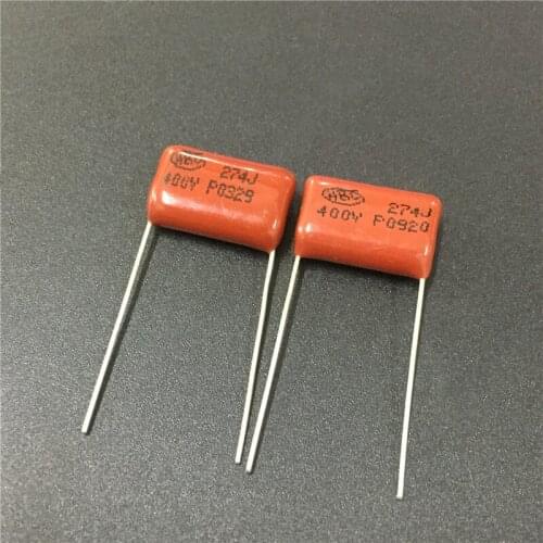 100pcs CBB capacitor 274 400V 274J 0.27uF 270nF P15 CL21 Metallized Polypropylene Film Capacitor