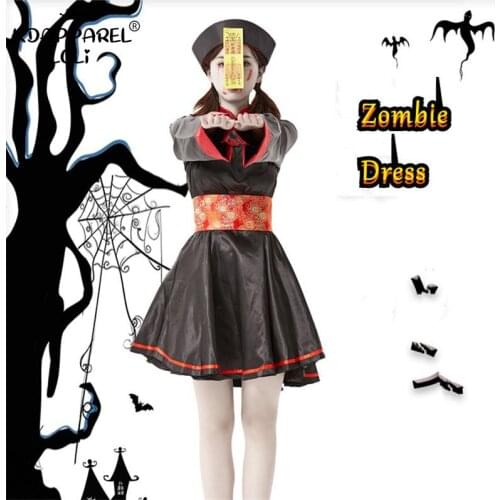 Halloween Costumes Zombie Vampire Dresses For Women Teens Girls Cosplay Horrify Character Retro Embroidery Onesized Party Props