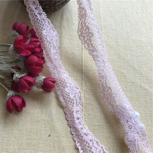 Lace fabric 3cm Pale pink webbing decoration lovely gift packing material