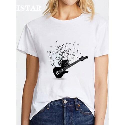 2020 new music note printed casual t shirts Women hipster T-shirt female Fashion Harajuku white tops T Shirt women clothing