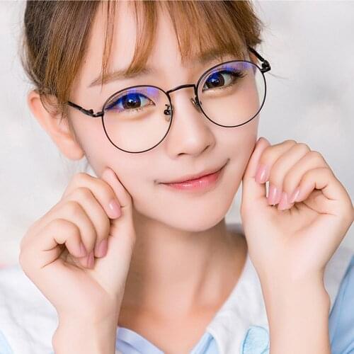 2020 New Classic Vintage Round Frame Glasses Metal Radiation Eyewear Anti Blue Light Glasses Super Clear Lens Women/Men
