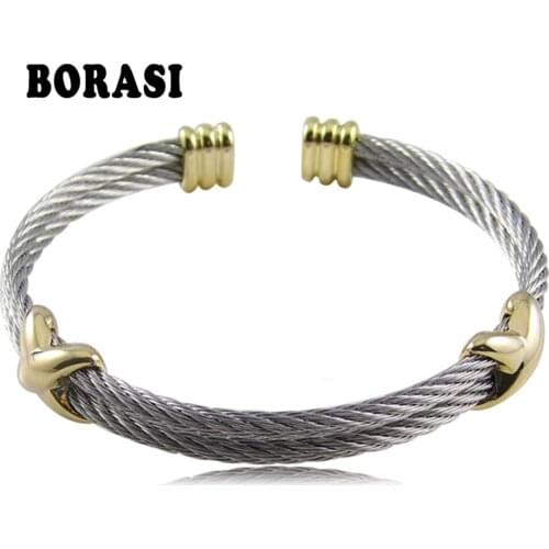 New High Quality Fashion Jewelry Infinite Brand Bracelets Bangles Titanium Steel Brand Gold Bracelets For Women