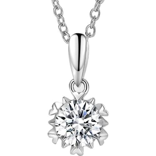 New 925 Sterling Silver heart Shape Pendant necklace for women,Engagement Wedding Jewelry Elegant Female Earring Fine Gift