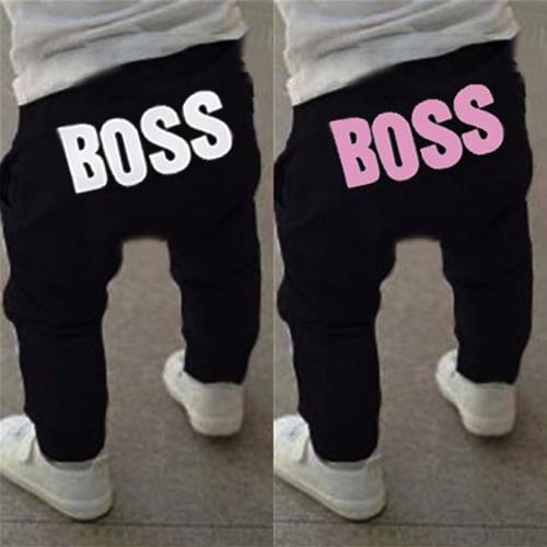 Toddler Kids Baby Boy Girl Printed Clothes Elastic Harem Pants Toddler Trousers Baby Boy Girl Letter Long Pants Baby Clothing