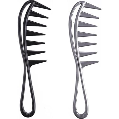 1 Pcs Wide Tooth Shark Plastic Comb Detangler Curly Hair Salon Hairdressing Comb Massage For Hair Styling Tool for Curl Hair