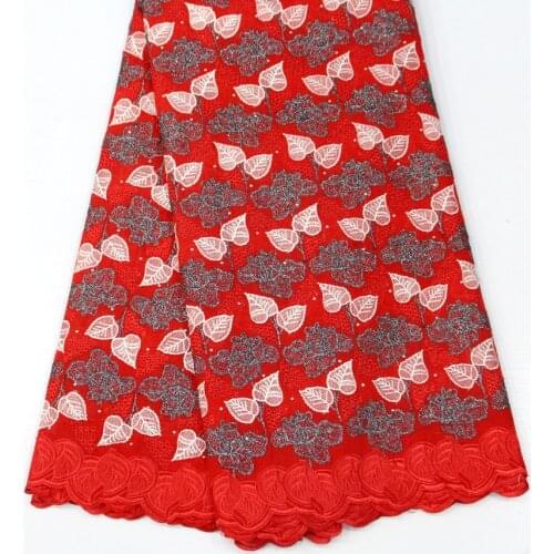 Hot Sale African Swiss Voile Lace In Switzerland African Cotton Material Swiss Voile Lace Fabric High Quality Stones Wedding