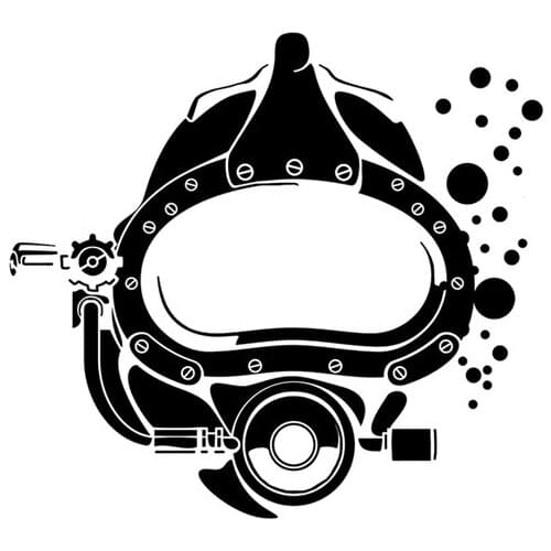 16.6*15.1CM Funny Scuba Diver Diving Mask Silhouette Car Stickers Vinyl Decor