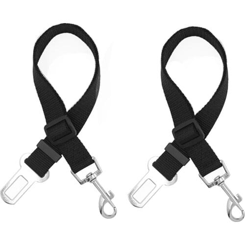 Dog Seat Belt Adjustable Pet Dog Cat Car Seat Belt Safety Leads Vehicle Seatbelt Harness Lever Auto Traction Rope Leash