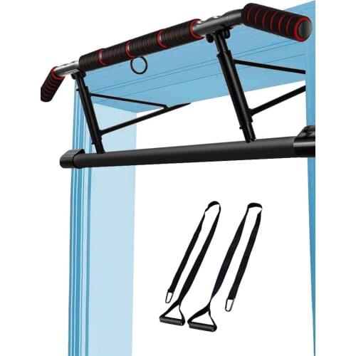 Door way pull up bar home exercise with hook stable and safety training