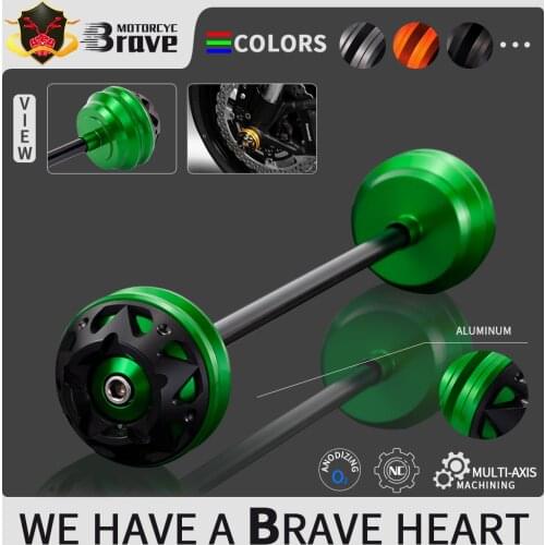 For KAWASAKI Z800 Z900 Z900RS Z1000 Z650 Z750 Z750S Front Axle Fork Wheel Protector Motorcycle Accessories Crash Slider Pad