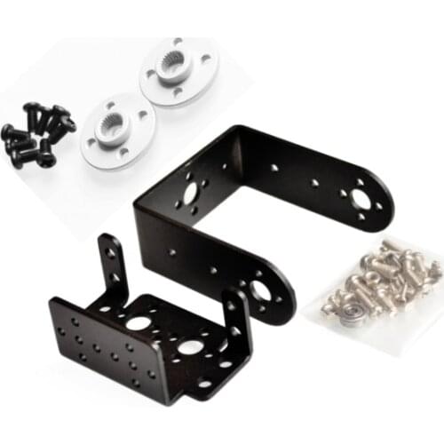 1set 2 DOF Short Pan And Tilt Servos Bracket Sensor Mount Kit For Compatible MG995 Wholesale Retail