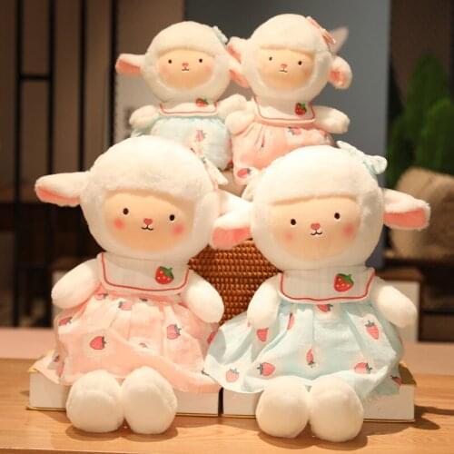 35/45cm Kawaii beautiful Sheep Plush Toys Stuffed Cute Lamb Doll Animal Pillow Room Decoration Soft Cartoon Toys for Kids gift